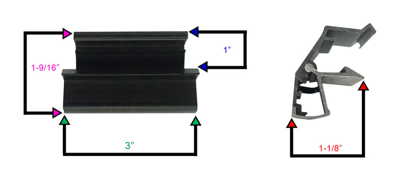 WRS Traco Sliding Window Lock & Base with Spring - Black