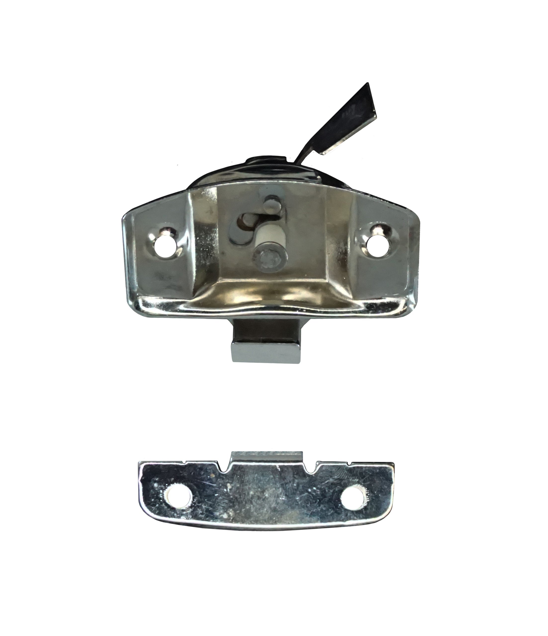 Lock Spring Keeper WRS Spring Loaded Sweep Lock & Keeper Set - Chrome — Window Hardware Direct