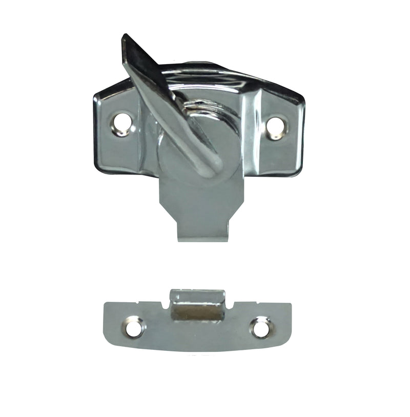 WRS Spring Loaded Sweep Lock & Keeper Set  -  Chrome