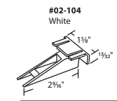 02-104 Diagram of Truth 2-9/16" x 1-5/8" White Sash Cam