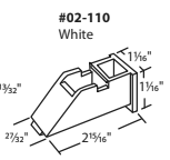 02-110 Diagram of Truth 2-15/16" x 1-1/16" White Sash Cam