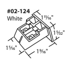 02-124 Diagram of Truth 1-9/16" x 1-11/16" White Tandem Sash Cam