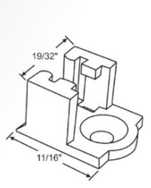 WRS 11/16" Sash Guide - White
