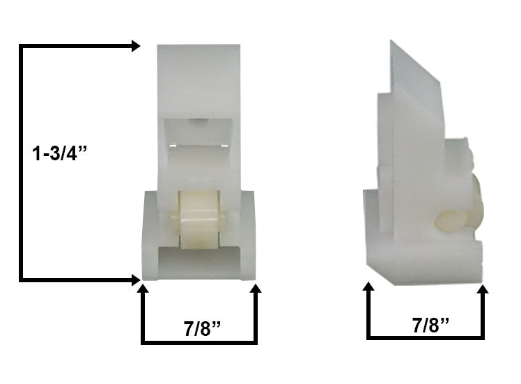 WRS 1-3/4" Sash Cam with Roller - White