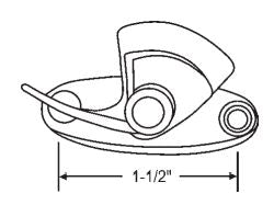 WRS Keller 1-1/2" Die-Cast Sweep Lock  -  Chrome