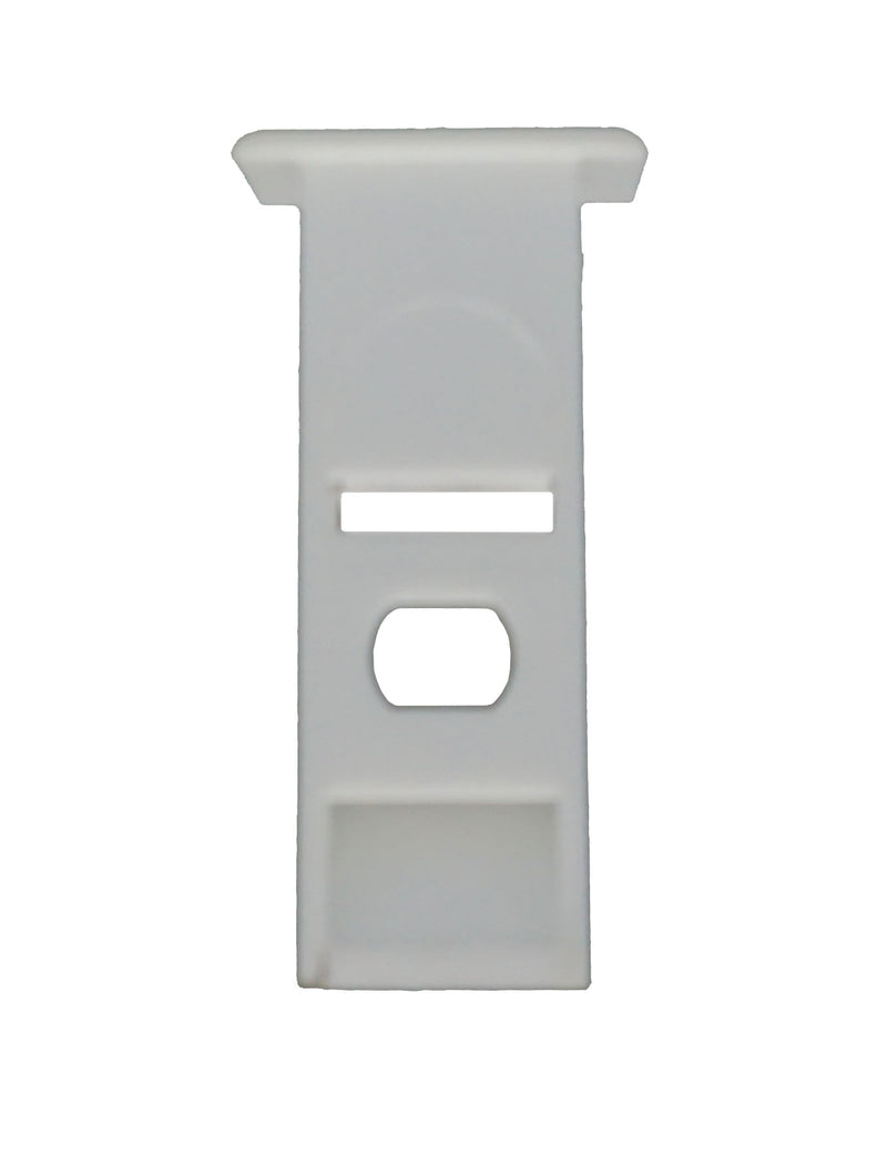 02-206 Bottom View Truth 1-1/2" x 3/4" White Sash Cam