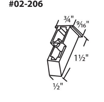 02-206 Diagram of Truth 1-1/2" x 3/4" White Sash Cam