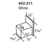 02-211 Diagram of Truth 7/8" x 7/8" White Sash Cam