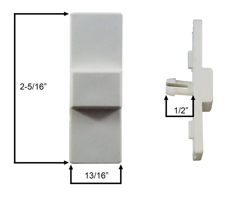 WRS TROCAL 750 2-5/16" Tilt Latch Thumb Button  -  White