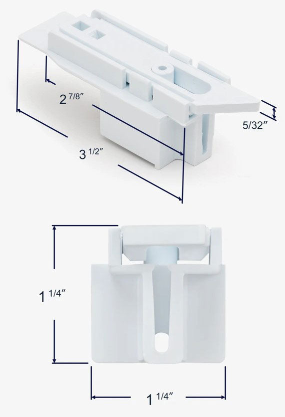 WRS 3-1/2" Tilt Latch Set - White