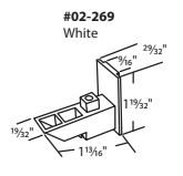 02-269 Diagram of Truth 1-13/16" x 29/32" White Sash Cam