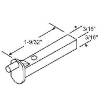 WRS Nylon Non-Handed Storm Window Pivot Bar/Tilt Key - White