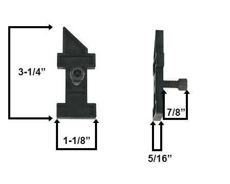 WRS 3-1/4" Non Handed Tilt Latch with Screw - Black