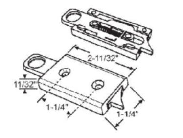WRS Certainteed 1-1/4" Tilt Latch Set - White