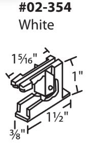 WRS 1-1/2" Pivot Locking Terminal/Shoe - White