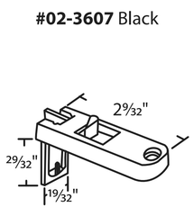02-3607 WRS 2.5" Black Tilt Latch Set Diagram