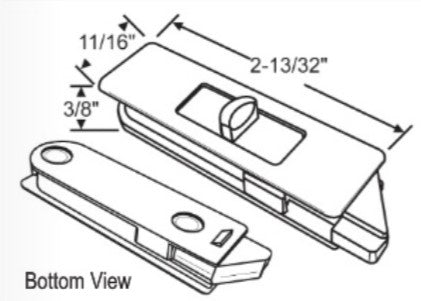 WRS Surface Mounted, Snap-In Tilt Latch Set - White (Silver Line)