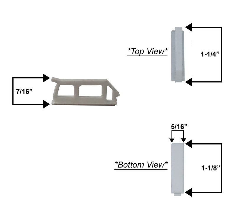 WRS Plygem White Vent Stop  -  1-1/4"