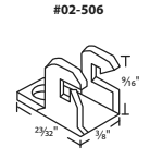 02-506 WRS 3/8" Steel Non-Tilt Spiral Balance Bracket