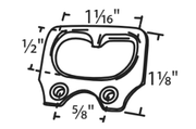 02-53 WRS Face Mounted Chrome Keeper Diagram