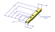 02-557 Diagram of WRS 2-1/4" Stamped Steel Pivot Bar