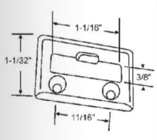 WRS 11/16" Zinc/Die-Cast Keeper - Brite Finish
