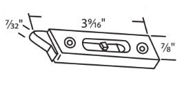 WRS 3-9/16" Black Tilt Latch - Left or Right Hand