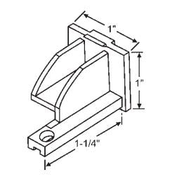 WRS 1-1/4" Sash Guide Set - Black