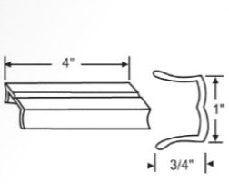 WRS 4" Sash Stop - Brown