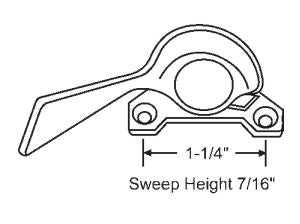 WRS 1-1/4" Sweep Lock - White Bronze