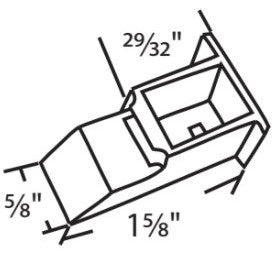 WRS 1-5/8" White Sash Cam - Left or Right Hand