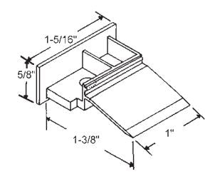 WRS 1-3/8" Left & Right Hand Vent Clip/Sash Guide Set - Clear