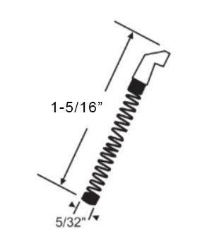 WRS 2-7/16" Non-Handed/Reversible Internal Tilt Latch & Spring - White