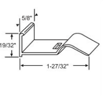 02-8633 Diagram of WRS Capitol 1-27/32" x 5/8" Mill Aluminum Sash Cam
