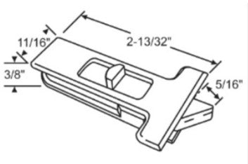 WRS 2-13/32" Tilt Latch Set - White