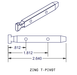 02-901 Diagram of WRS T Shaped Head Zinc Pivot Bar