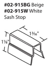 WRS 1-3/16" Jambliner Sash Stop - White or Beige (Sold Separately)