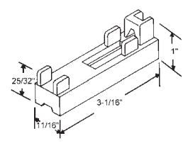 WRS 3-1/16" Silverline Bottom Pivot Bar Housing - White