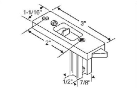 WRS 3" Tilt Latch Set - White