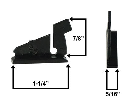 WRS 1-1/4" Black Night Latch - Left or Right Hand