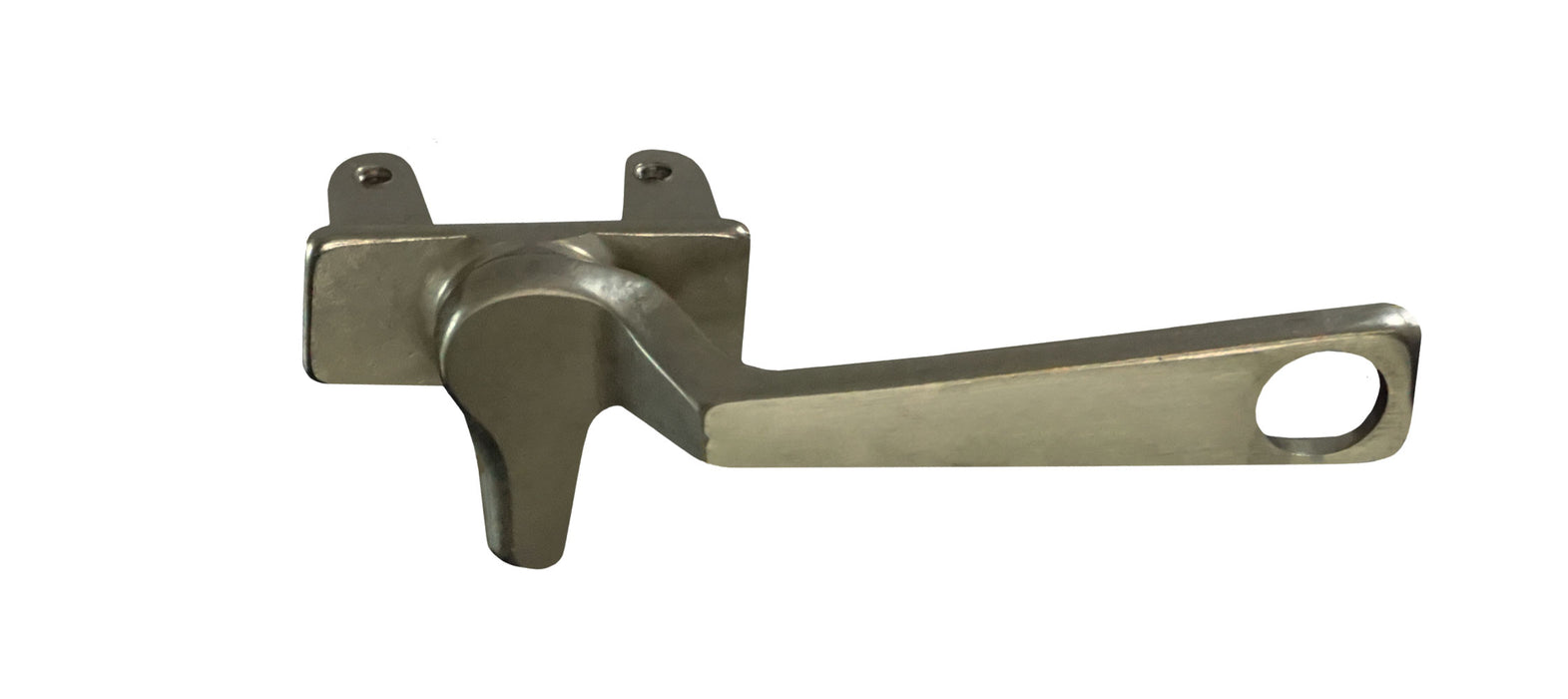 WRS Kawneer Left or Right Hand Angle Base Cam Handle with Pole Hole - Nickel Bronze
