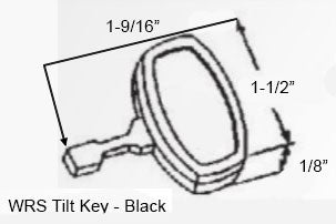 WRS Tilt Latch Key for AMACOR Tilt Latches - Black Metal