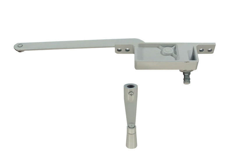 WRS 8" Face Mounted Left Hand Casement Operator and Handle Set - White