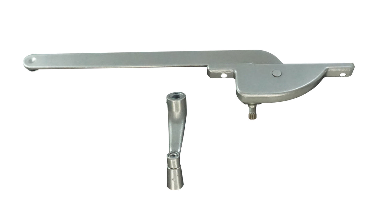 WRS 9" Left or Right Hand Face Mounted Casement Operator and Handle Set - Aluminum