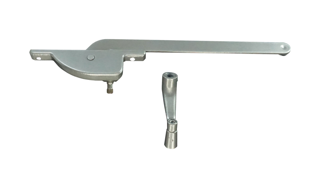 WRS 9" Left or Right Hand Face Mounted Casement Operator and Handle Set - Aluminum