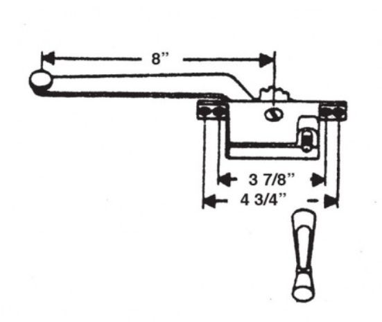 WRS White Right Hand Operator - 8" Arm