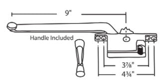 Right Hand Operator with Handle - Bronze