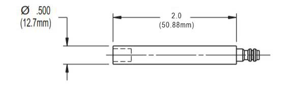 WRS Truth 2" Handle Extension - Brushed Nickel