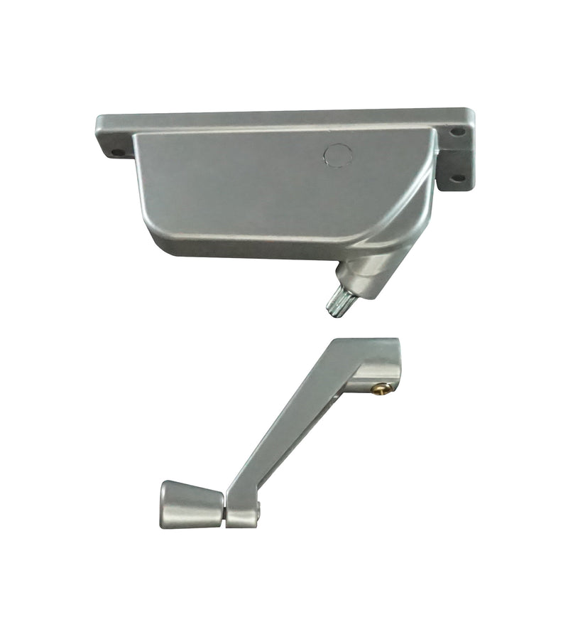 WRS Left or Right Hand Awning Operator & Handle - Silver/Aluminum Finish