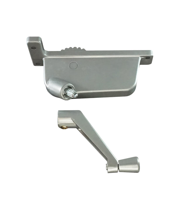 WRS Left or Right Hand Awning Operator & Handle - Silver/Aluminum Finish